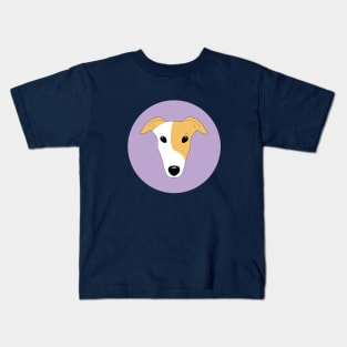 Fawn and white greyhound face Kids T-Shirt